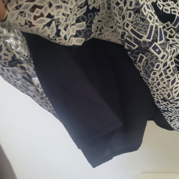 Shoshanna Cocktail Dress Sleeveless Sheath Laced Dress in Blue and White Sz 4 - Picture 10 of 16